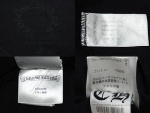 CHROME HEARTS クロムハーツ 半袖Ｔシャツ サイズM セメタリークロス ホースシュー ブラック 2212-304-0789 良品 中古 61381