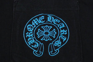 CHROME HEARTS クロムハーツ 半袖Ｔシャツ サイズM セメタリークロス ホースシュー ブラック 2212-304-0789 良品 中古 61381