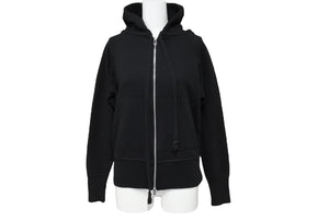 CHROME HEARTS クロムハーツ ジップアップパーカー トップス シルバー金具 コットン サイズM ブラック 美品 中古 61389
