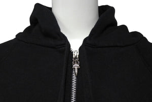 CHROME HEARTS クロムハーツ ジップアップパーカー トップス シルバー金具 コットン サイズM ブラック 美品 中古 61389