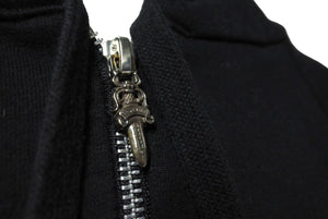 CHROME HEARTS クロムハーツ ジップアップパーカー トップス シルバー金具 コットン サイズM ブラック 美品 中古 61389
