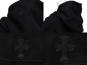 CHROME HEARTS クロムハーツ ジップアップパーカー トップス シルバー金具 コットン サイズM ブラック 美品 中古 61389