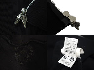 CHROME HEARTS クロムハーツ ジップアップパーカー トップス シルバー金具 コットン サイズM ブラック 美品 中古 61389