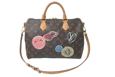 LOUIS VUITTON ルイヴィトン スピーディ バンドリエール30 ハンドバッグ M43231 モノグラム ワールドツアー 美品 中古 61392