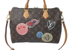 LOUIS VUITTON ルイヴィトン スピーディ バンドリエール30 ハンドバッグ M43231 モノグラム ワールドツアー 美品 中古 61392