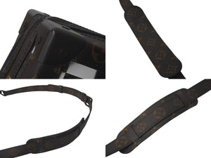 LOUIS VUITTON ルイ ヴィトン スリムソフトトランク ショルダーバッグ モノグラムチェス M20871 PVC ブラウン 美品 中古 61396