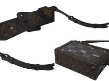 Load image into Gallery viewer, LOUIS VUITTON ルイ ヴィトン スリムソフトトランク ショルダーバッグ モノグラムチェス M20871 PVC ブラウン 美品 中古 61396