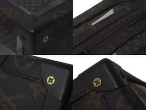 LOUIS VUITTON ルイ ヴィトン スリムソフトトランク ショルダーバッグ モノグラムチェス M20871 PVC ブラウン 美品 中古 61396