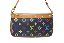 画像をギャラリービューアに読み込む, LOUIS VUITTON ルイヴィトン モノグラムマルチ ポシェット アクセソワ―ル M92648 村上隆 ブラック 美品 中古 61404