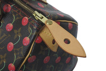 画像をギャラリービューアに読み込む, 極美品 LOUIS VUITTON ルイヴィトン 村上隆 スピーディ25 モノグラムチェリー M95009 中古 61422