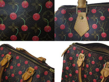 画像をギャラリービューアに読み込む, 極美品 LOUIS VUITTON ルイヴィトン 村上隆 スピーディ25 モノグラムチェリー M95009 中古 61422