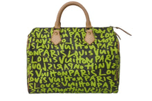 Load image into Gallery viewer, 新品同様品 LOUIS VUITTON ルイヴィトン スピーディ30 ハンドバッグ モノグラムグラフィティ M93706 グリーン 中古 61243