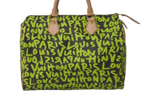 Load image into Gallery viewer, 新品同様品 LOUIS VUITTON ルイヴィトン スピーディ30 ハンドバッグ モノグラムグラフィティ M93706 グリーン 中古 61243