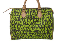 Load image into Gallery viewer, 新品同様品 LOUIS VUITTON ルイヴィトン スピーディ30 ハンドバッグ モノグラムグラフィティ M93706 グリーン 中古 61243