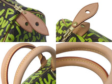 Load image into Gallery viewer, 新品同様品 LOUIS VUITTON ルイヴィトン スピーディ30 ハンドバッグ モノグラムグラフィティ M93706 グリーン 中古 61243