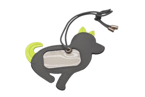 ポップアップ限定 極美品 LOUIS VUITTON ルイヴィトン ポルトアドレス 犬 チャーム M63280 モノグラム チタニウム 中古 61425