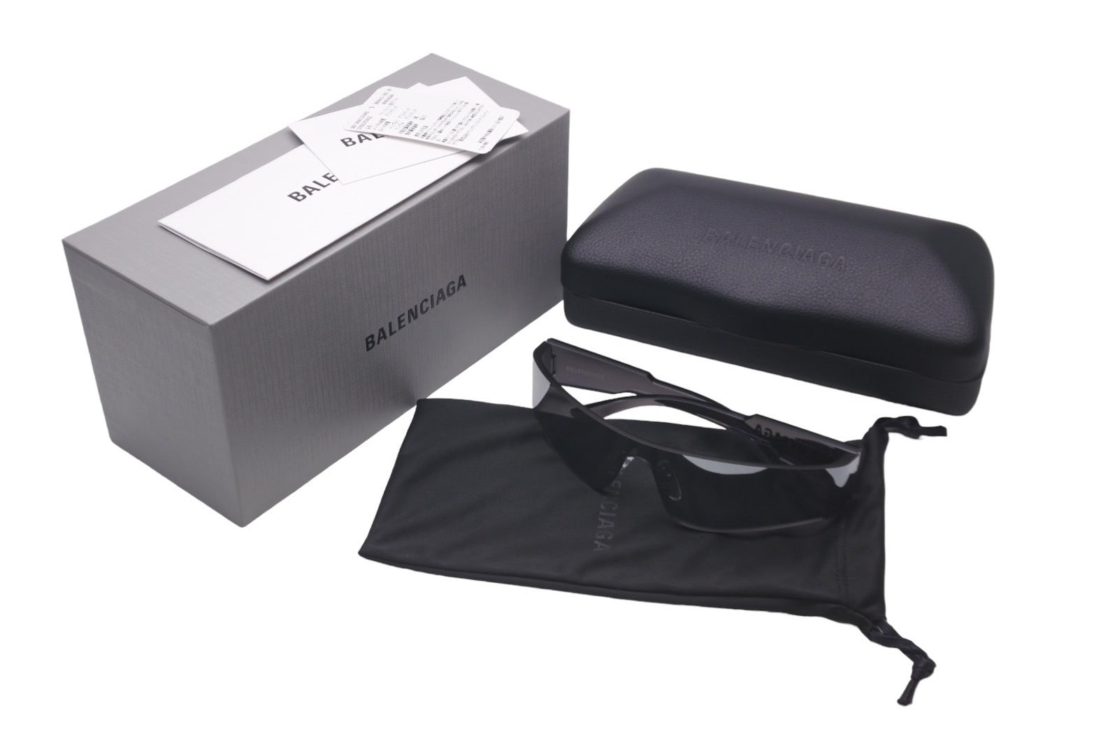 極美品 BALENCIAGA バレンシアガ モノレクタングル サングラス
