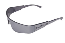Load image into Gallery viewer, 極美品 BALENCIAGA バレンシアガ モノレクタングル サングラス シルバー ロゴ プラスチック アイウェア 99☐1 BB0041S 中古 61430
