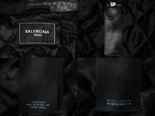 Load image into Gallery viewer, 極美品 21秋ランウェイ BALENCIAGA バレンシアガ オーバーサイズレザージャケット 662134 カーフ ブラック サイズ44 中古 61433
