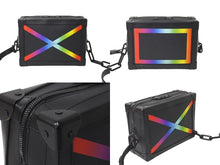 Load image into Gallery viewer, LOUIS VUITTON ルイヴィトン タイガ レインボー ソフトトランク ショルダーバッグ M30341 ブラック タイガレザー 美品 中古 61437