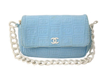 Load image into Gallery viewer, CHANEL シャネル ココマーク マトラッセ ハンドバッグ プラチェーン パイル 7番台 ブルー 水色 良品 中古 61459