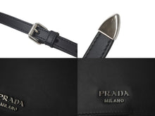 画像をギャラリービューアに読み込む, 極美品 PRADA プラダ ２WAYショルダーバッグ サフィアーノレザー スタッズ ブラック ピンク レーシングロゴ 中古 61460 