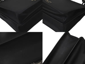 極美品 PRADA プラダ ２WAYショルダーバッグ サフィアーノレザー スタッズ ブラック ピンク レーシングロゴ 中古 61460 