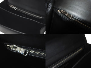 極美品 PRADA プラダ ２WAYショルダーバッグ サフィアーノレザー スタッズ ブラック ピンク レーシングロゴ 中古 61460 