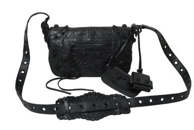 極美品 BALENCIAGA バレンシアガ LE CAGOLE ルカゴール ショルダーバッグ 719082 スタッズ ブラック 中古 61461