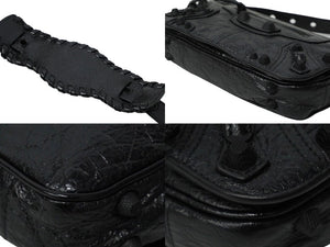 極美品 BALENCIAGA バレンシアガ LE CAGOLE ルカゴール ショルダーバッグ 719082 スタッズ ブラック 中古 61461