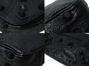 極美品 BALENCIAGA バレンシアガ LE CAGOLE ルカゴール ショルダーバッグ 719082 スタッズ ブラック 中古 61461