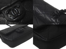 Load image into Gallery viewer, 極美品 CHANEL シャネル チェーンショルダーバッグ ミニマトラッセ 29番台 ソーブラック キャビアスキン ブラック金具 中古 61462