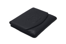 Load image into Gallery viewer, CHANEL シャネル 二つ折り財布 ココマーク Wホック財布 ブラック キャビアスキン 美品 中古 61464