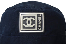 Load image into Gallery viewer, 極美品 CHANEL シャネル スポーツライン バケットハット ネイビー ココマーク 帽子 ロゴ パッカブル仕様 サイズM 中古 61465