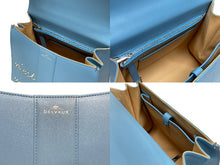 画像をギャラリービューアに読み込む, 極美品 DELVAUX デルヴォー L&#39;Humour MM ルーモア MM ハンドバッグ AA0480AAM040BCM 2WAY ブルー シルバー金具 中古 4b006147 