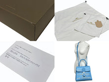 画像をギャラリービューアに読み込む, 極美品 DELVAUX デルヴォー L&#39;Humour MM ルーモア MM ハンドバッグ AA0480AAM040BCM 2WAY ブルー シルバー金具 中古 4b006147 