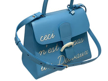 画像をギャラリービューアに読み込む, 極美品 DELVAUX デルヴォー L&#39;Humour MM ルーモア MM ハンドバッグ AA0480AAM040BCM 2WAY ブルー シルバー金具 中古 4b006147 