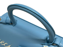 画像をギャラリービューアに読み込む, 極美品 DELVAUX デルヴォー L&#39;Humour MM ルーモア MM ハンドバッグ AA0480AAM040BCM 2WAY ブルー シルバー金具 中古 4b006147 