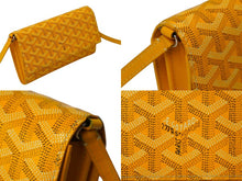 画像をギャラリービューアに読み込む, 極美品 GOYARD ゴヤール ヴァレンヌ3ポーチウォレット ショルダーバッグ VAREN3MMLTY08CL08P イエロー シルバー金具 中古 61474