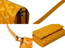 画像をギャラリービューアに読み込む, 極美品 GOYARD ゴヤール ヴァレンヌ3ポーチウォレット ショルダーバッグ VAREN3MMLTY08CL08P イエロー シルバー金具 中古 61474