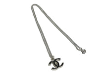 Load image into Gallery viewer, 極美品 CHANEL シャネル ココマーク ネックレス チョーカー 05A アクセサリー シルバー ブラック 中古 61476
