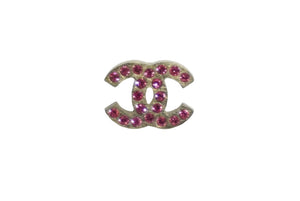 CHANEL シャネル ピアス ココマーク ラインストーン 06A アクセサリー ピンク ゴールド金具 美品 中古 61477