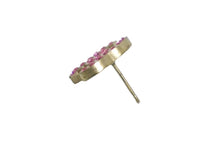 Load image into Gallery viewer, CHANEL シャネル ピアス ココマーク ラインストーン 06A アクセサリー ピンク ゴールド金具 美品 中古 61477