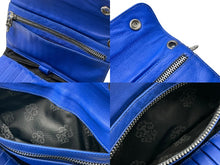Load image into Gallery viewer, CHROME HEARTS クロムハーツ ウェーブ ノベルティレザー 長財布 ダガージップ ブルー シルバー925 美品 中古 61478