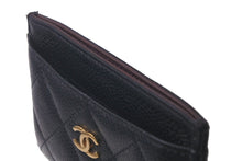 Load image into Gallery viewer, CHANEL シャネル カードケース 29番台 ココマーク ブラック キャビアスキン ゴールド金具 美品 中古 61481