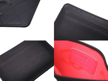 Load image into Gallery viewer, CHANEL シャネル カンボン カードケース エナメル 29番台 ココマーク ラムスキン ブラックピンク 美品 中古 61482