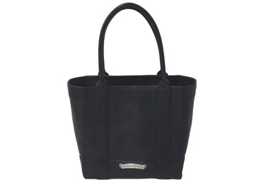 極美品 CHROME HEARTS クロムハーツ トートバッグ ミニ レザー ブラック シルバー925 シルバー金具 中古 61488