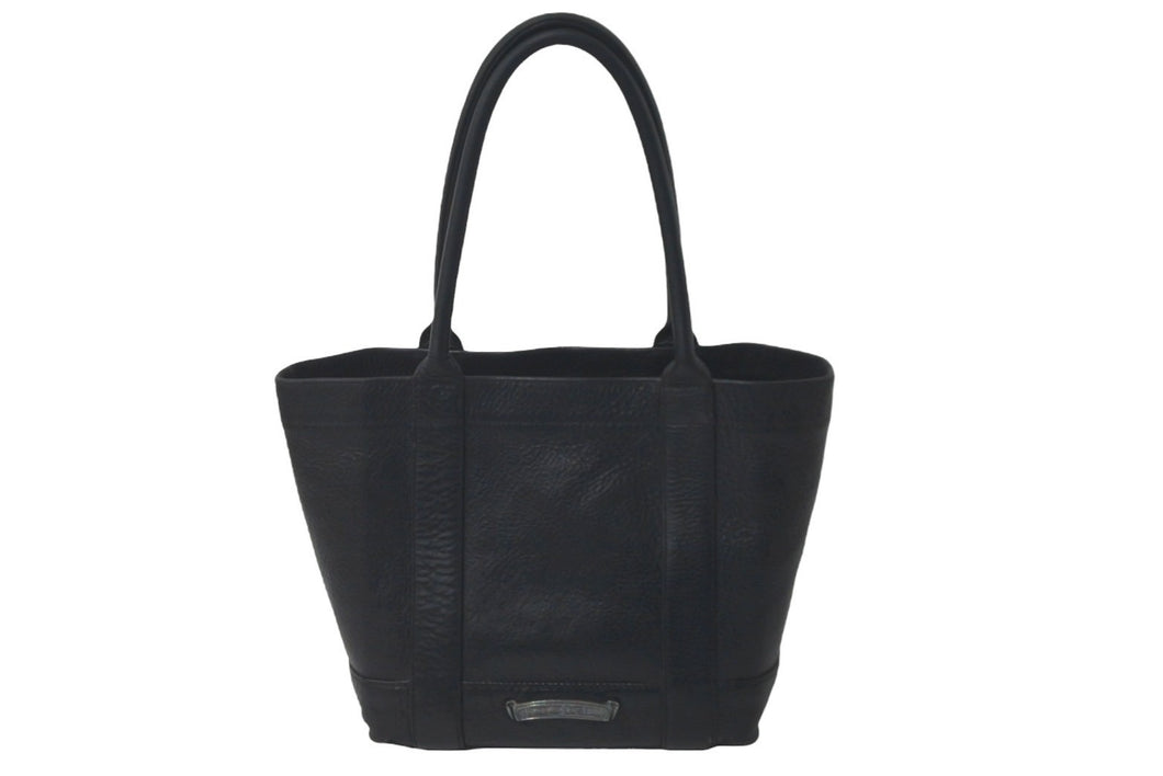 CHROME HEARTS クロムハーツ ミニ レザー トートバッグ ブラック シルバー925 ユニセックス 美品 中古 61489