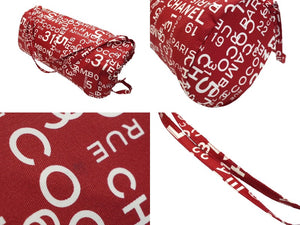極美品 CHANEL シャネル バイシーライン ビーチタオル ココマーク 巾着 コットン 中古 61494