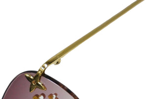LOUIS VUITTON ルイヴィトン サングラス メガネ Z0089U パープル ゴールド金具 アクセサリー 美品 中古 61495